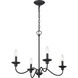 Delvona 4 Light 24.13 inch Matte Black Chandelier Ceiling Light